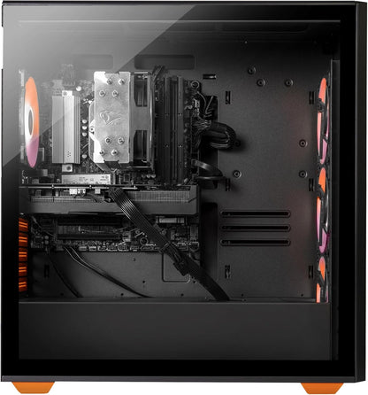 Scale Orange Gaming PC Desktop Computer (AMD Ryzen 7 5700 CPU, NVIDIA Geforce RTX 4060 8GB GPU, 16GB DDR4 Non-Rgb 3200Mhz RAM (8X2), 500GB Nvme SSD, Wifi Ready, Windows 11 Home) - SCA7N4603