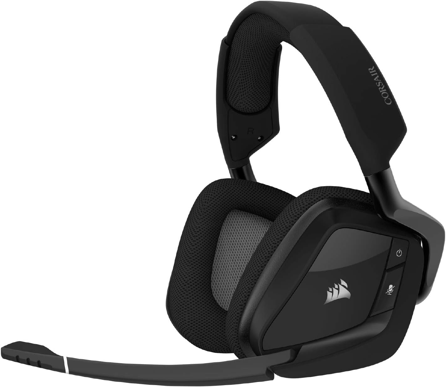 VOID RGB ELITE Wireless Gaming Headset – 7.1 Surround Sound – Omni-Directional Microphone – Microfiber Mesh Earpads – up to 40Ft Range – Icue Compatible – PC, Mac, PS5, PS4 – Carbon