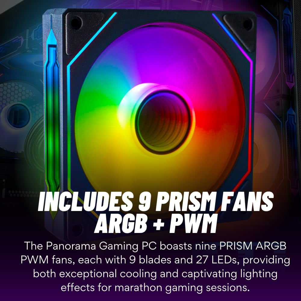 Panorama Gaming PC Desktop (NVD Geforce RTX 5080, Intel 24-Core I9-14900Kf Processor, 64GB DDR5 RAM, 2TB Gen4 Nvme SSD, Wifi 6E, HDMI, Windows 11 Pro) Best 2025 Prebuilt Tower RGB Gamer Computer